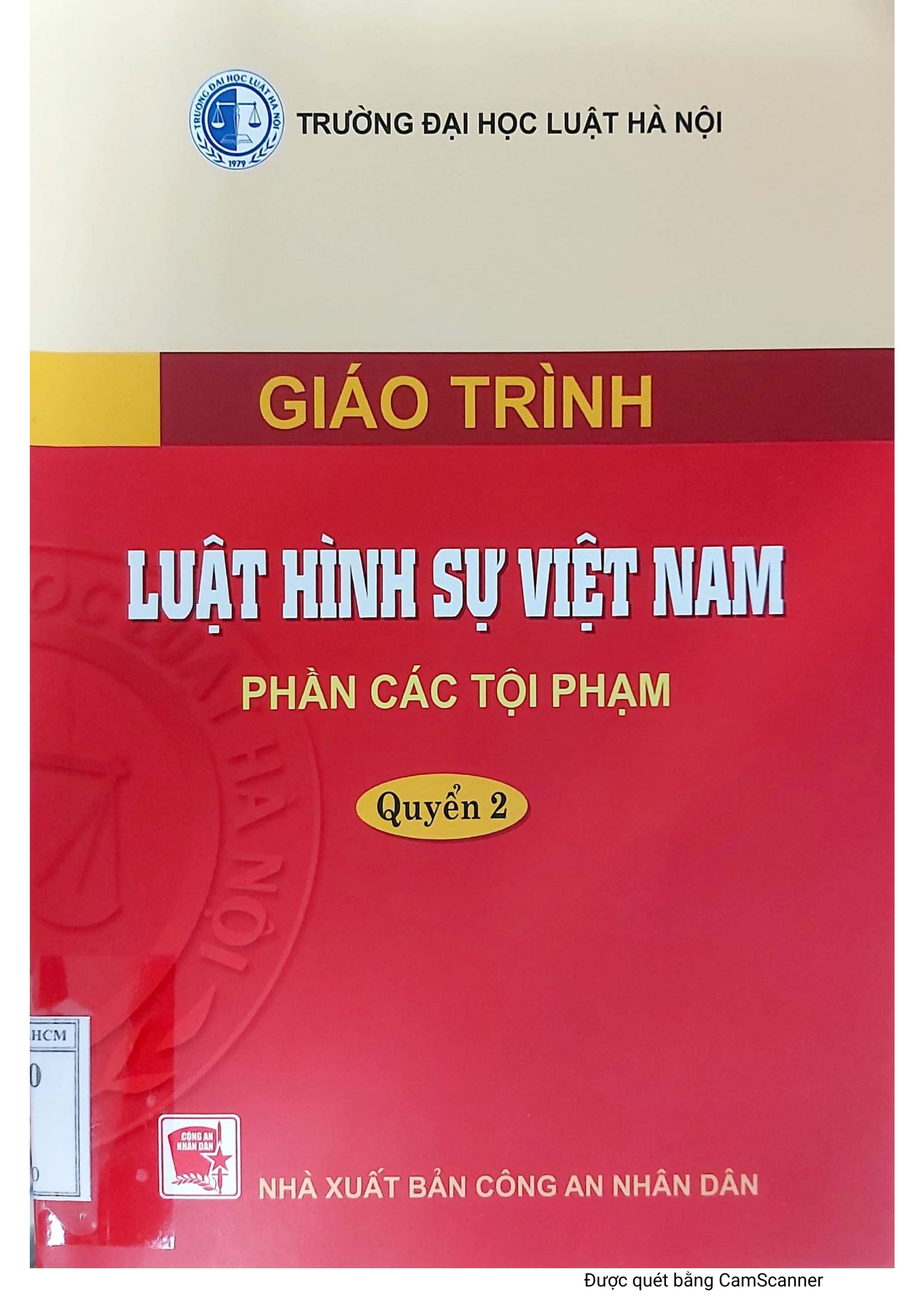 Giáo trình Luật hình sự Việt Nam phần các tội phạm quyển 2
